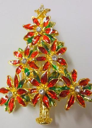 Винтажная коллекционная брошь lia christmas tree