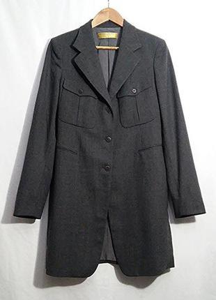 Donna karan, жакет пиджак сюртук шерсть серый, made in italy1 фото