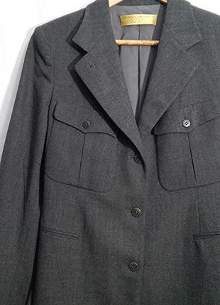 Donna karan, жакет пиджак сюртук шерсть серый, made in italy2 фото