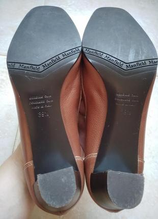 Женские туфли manfield 39 1/2 (27 см) натуральная кожа6 фото