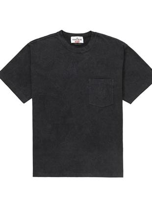 Футболка stone island x supreme pocket tee ss19 dust black