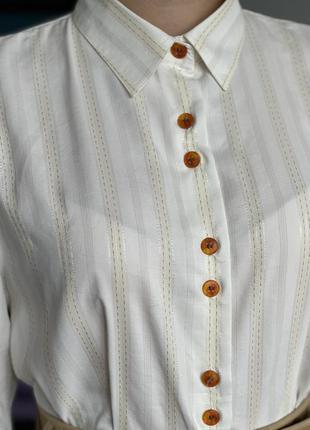 Винтажная блузка с пышными рукавами5 фото