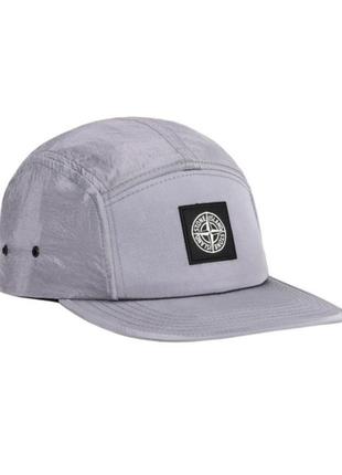 Кепка бейсболка stone island nylon 5-panel cap grey