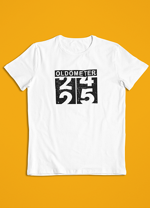 Мужская футболка белая oldometer 25 лет