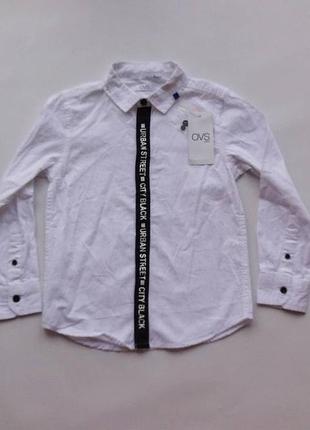 Ovs. італія. ошатна біла сорочка 122 розмір.