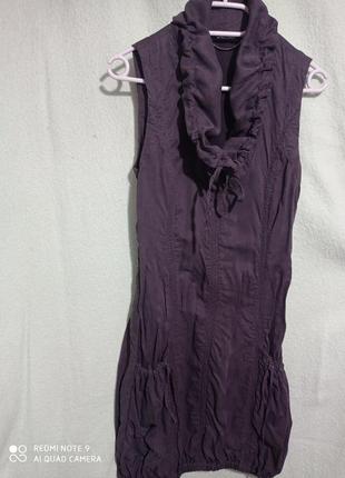 40 екваліптова сіра сукня 🌿 тенсел 🌿🙄👍 веган ліоцел віскоза з кишенями сарафан