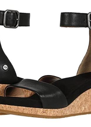 Босоножки ugg zoe ii leather wedge sandals2 фото