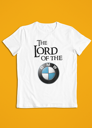 Мужская футболка белая лорд бмв, lord bmw