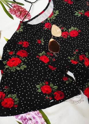 Красивая блуза в горох с розами от new look3 фото