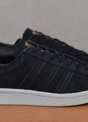 Черные замшевые кроссовки adidas superstar 80s metal toe, 36 размер. оригинал