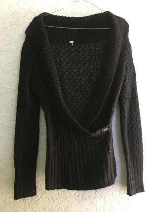 Грандіозні знижки! накидка qs чорна пуловер ажур