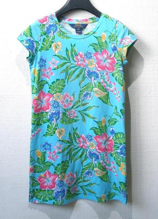 Платье футболка с тропическим рисунком от polo ralph lauren оригинал! р.м 8-102 фото