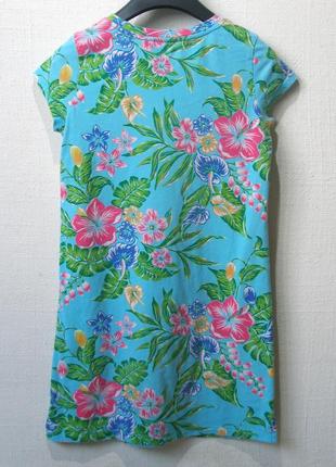 Платье футболка с тропическим рисунком от polo ralph lauren оригинал! р.м 8-107 фото