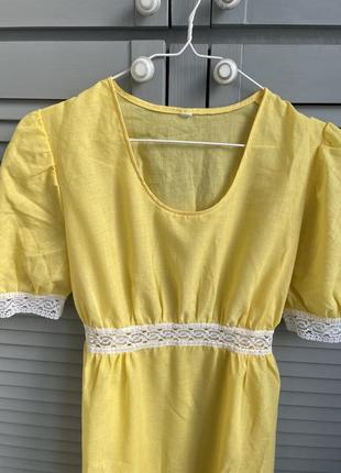 Платье  туника желтое2 фото