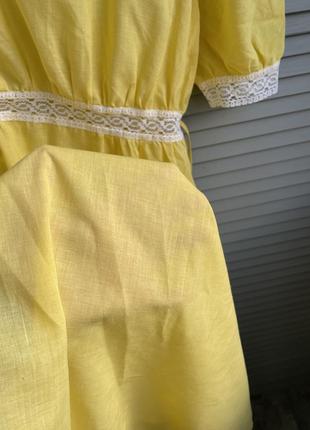 Платье  туника желтое5 фото