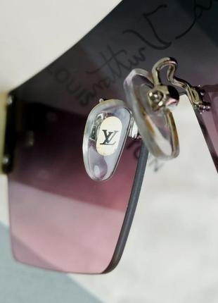 Окуляри в стилі louis vuitton  маска жіночі сонцезахисні фіолетово рожеві9 фото