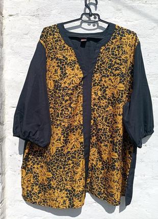 Блуза в цветочный принт, большой размер германия4 фото