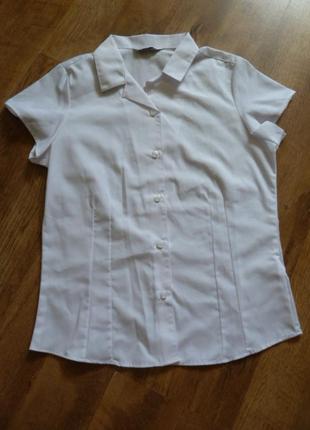 Marks&spencer новая белая блузка, школьная рубашка на 10-11 лет