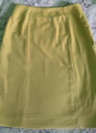 Юбка жёлтая шерстяная