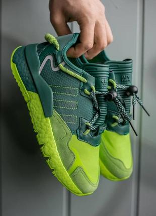 Кросівки чоловічі adidas nite jogger green1 фото
