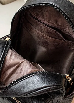 Женский стильный кожаный небольшой черный новый рюкзак портфель шкіряний ранець сумка 2в13 фото