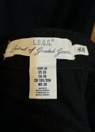Черные кэжуал демисезонные  брюки h&m5 фото