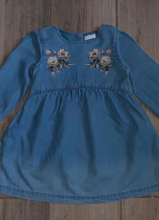 Джинсове сукню, туничка з вишивкою