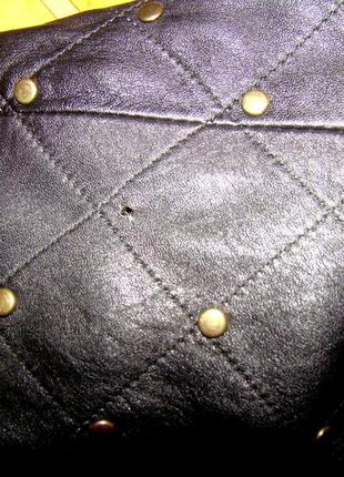 Оригинальная кожаная куртка(косуха) в заклепках (р.р.m,l,xl)6 фото