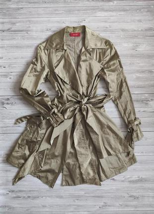 Плащ цвета хаки с отливом 36-38 (s-m) размер