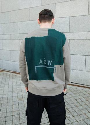 A-cold-wall block painted sweatshirt grey свитшот1 фото