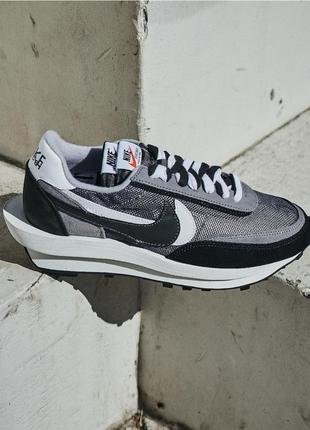 Кроссовки nike ld waffle sacai black