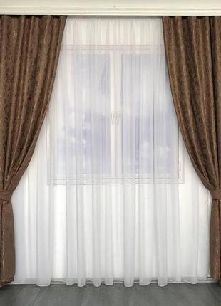 Готовые шторы с подхватами мраморные шторы