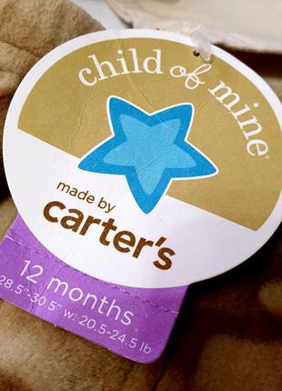 Carters набор комплект мальчику  брюки штаны флисовые реглан лонгслив с капюшоном 12мес5 фото