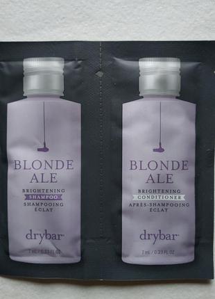 Пробник шампуню і кондиціонера для блондинок drybar blonde ale brightening shampoo1 фото