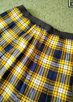 Винтажная юбка в клетку шотландка.2 фото