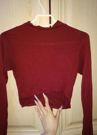 Prettylittlething топ з палітуркою топік кроптоп кофта водолазка обмін