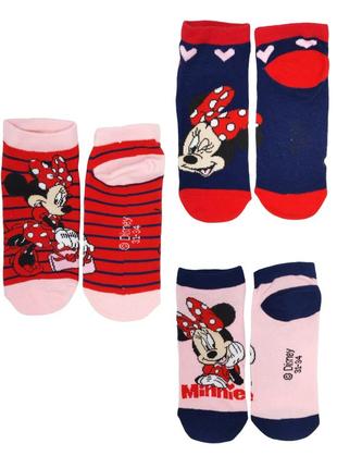 Шкарпетки для дівчинки занижені носки minnie mouse дісней міні маус дівчинка дісней подарунок занижені