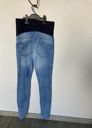 Джинси для вагітних h&m mama, 40/10 s (m) super skinny high rib, завужені3 фото