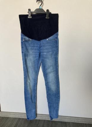 Джинси для вагітних h&m mama, 40/10 s (m) super skinny high rib, завужені2 фото