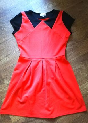 Короткий міні-сукня короткий рукав персикове помаранчеве жіноче