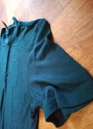 Сукня сарафан h&m смарагдовий колір короткий короткий рукав жіноче1 фото