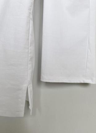Sale !!! белая блуза с присобранными рукавами , хлопок6 фото