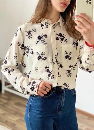 Интересная блуза с цветочным принтом next