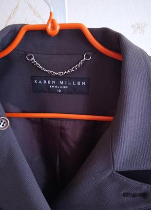 Р. 12 "karen millen" короткий піджак блейзер жакет шерсть вовняної2 фото