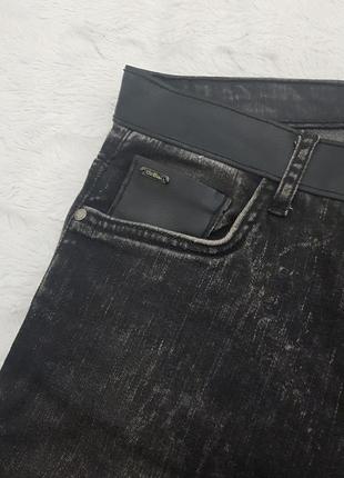 Стильнючие джинси зі вставкою з еко шкіри3 фото