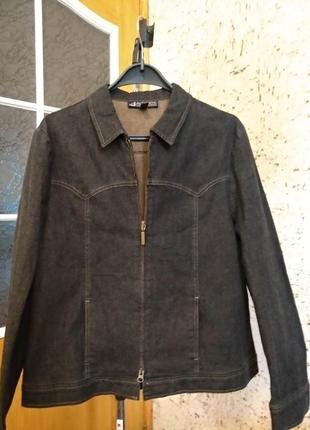 Джинсова куртка з щільного деніму джинсова куртка р. 42 authentic5 фото