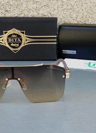 Dita очки маска унисекс солнцезащитные коричневые с градиентом2 фото