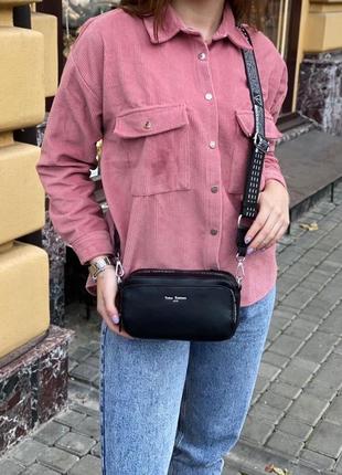 Женская сумка через плечо velina fabbiano с текстильным ремешком жіноча сумочка3 фото