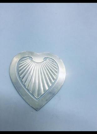 Італія срібний лист серце срібло 925 проби підставка для серветок або кулон вага 14 грам