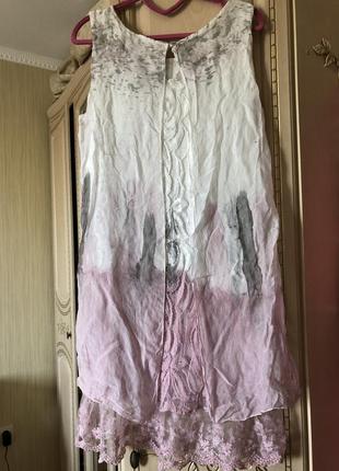 Повітряне шовкове плаття натуральний шовк шовк, мереживо, біле і рожеве10 фото